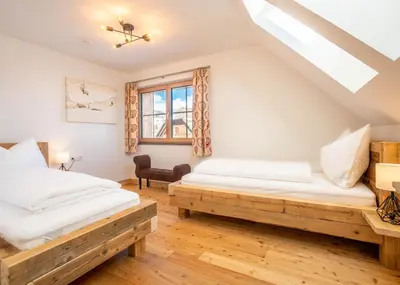 Ein Bett oder Betten in einem Zimmer der Unterkunft Schitter-Appartements