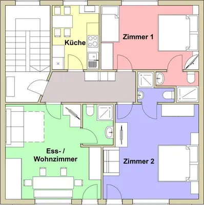 Grundriss der Unterkunft Apartment Haus Dengg