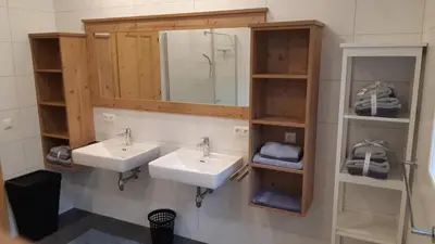 Ein Badezimmer in der Unterkunft Landhaus Wolfgang