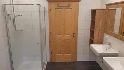 Ein Badezimmer in der Unterkunft Landhaus Wolfgang