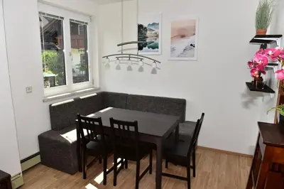 Ein Sitzbereich in der Unterkunft Ferienwohnung Isabell