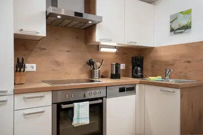 Küche/Küchenzeile in der Unterkunft Apartments Frauenschuh