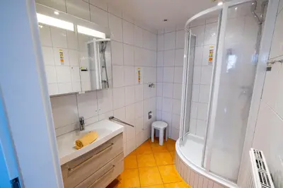 Ein Badezimmer in der Unterkunft Gästehaus Leypold
