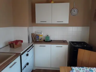 Küche/Küchenzeile in der Unterkunft Bianca's Ferienwohnung