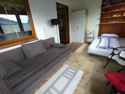 Ein Sitzbereich in der Unterkunft Appartement IRIS