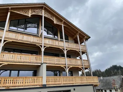Ein Balkon oder eine Terrasse in der Unterkunft Galeriewohnung Hechelstein 105