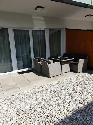 Ein Sitzbereich in der Unterkunft CityApartment MONIKA