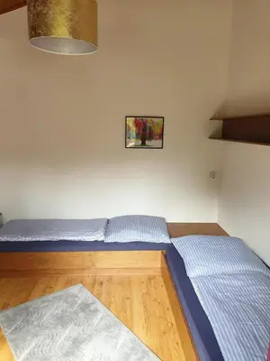Ein Bett oder Betten in einem Zimmer der Unterkunft Haus Paula im schönen Gröbming