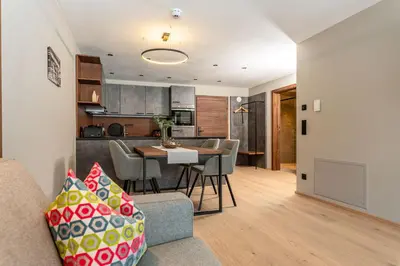 Küche/Küchenzeile in der Unterkunft Appartements Wehrhof by Schladmingurlaub
