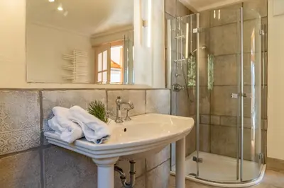 Ein Badezimmer in der Unterkunft Ferienhaus Fanni