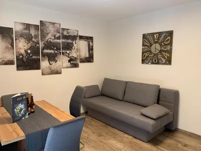 Ein Sitzbereich in der Unterkunft Katschi Lodge