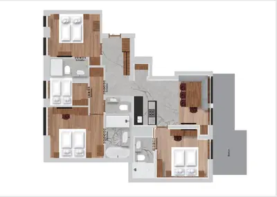 Grundriss der Unterkunft Hofgut Apartment & Lifestyle Resort Wagrain
