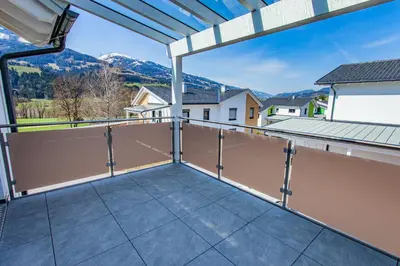 Ein allgemeiner Bergblick oder ein Berglick von der Ferienwohnung aus