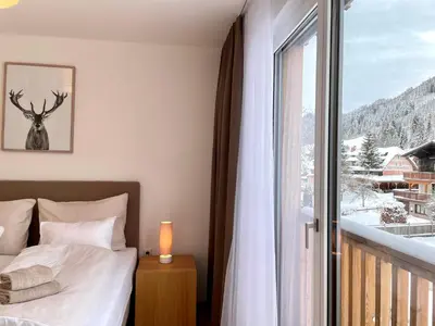 Ein allgemeiner Bergblick oder ein Berglick von der Ferienwohnung aus