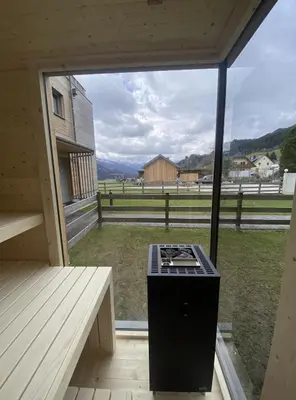 Ein allgemeiner Bergblick oder ein Berglick von der Ferienwohnung aus