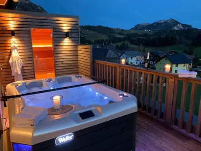 Ein allgemeiner Bergblick oder ein Berglick von der Ferienwohnung aus