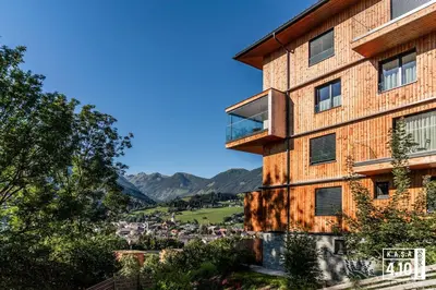 Ein allgemeiner Bergblick oder ein Berglick von der Ferienwohnung aus