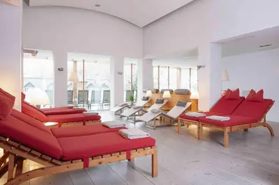 Ein Sitzbereich in der Unterkunft SPA Hotel Erzherzog Johann