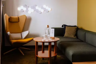 Ein Sitzbereich in der Unterkunft G'sund & Natur Hotel Die Wasnerin - Adults Only