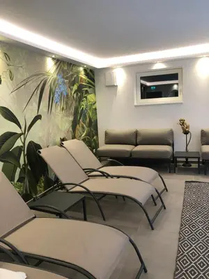 Ein Sitzbereich in der Unterkunft Ski & Nature Apartment