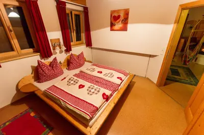 Ein Bett oder Betten in einem Zimmer der Unterkunft Bioferienhof Brückler
