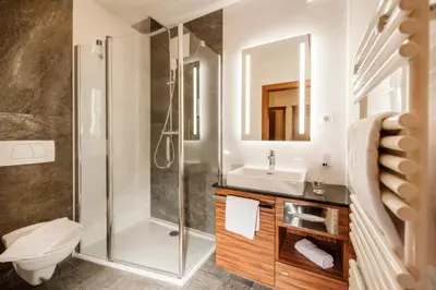 Ein Badezimmer in der Unterkunft Hotel Weinberg GmbH