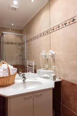 Ein Badezimmer in der Unterkunft Hotel Zimmerbräu