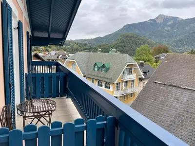 Ein allgemeiner Bergblick oder ein Berglick von des Hotels aus