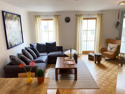 Ein Sitzbereich in der Unterkunft Hotel.Pension.Golingen
