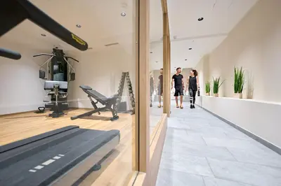 Das Fitnesscenter und/oder die Fitnesseinrichtungen in der Unterkunft Hotel Gamsleiten