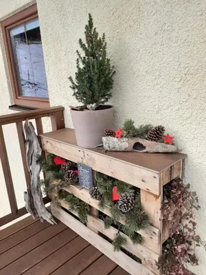 Ein Balkon oder eine Terrasse in der Unterkunft Reithgut