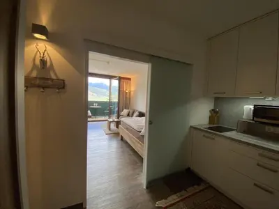 Ein Bett oder Betten in einem Zimmer der Unterkunft Alpine Studio Apartment by AA Holiday Homes