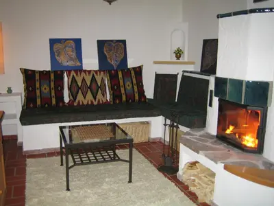 Ein Sitzbereich in der Unterkunft Haus Elisabeth Apartments