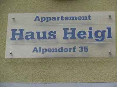 Ein Zertifikat, Auszeichnung, Logo oder anderes Dokument, das in der Unterkunft Haus Heigl ausgestellt ist