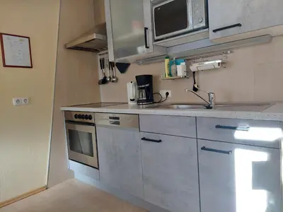 Küche/Küchenzeile in der Unterkunft Appartement Genigau