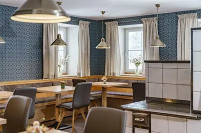 Ein Sitzbereich in der Unterkunft Appartements Landhaus Hubertus Wellness & Breakfast