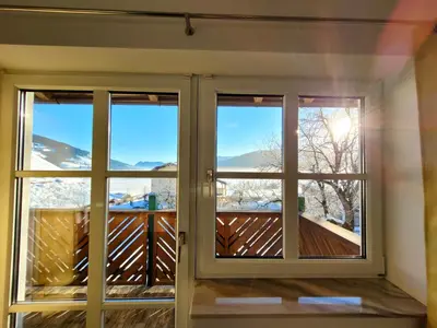 Ein Balkon oder eine Terrasse in der Unterkunft Ferienwohnung Flachau Oberlehengut