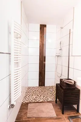 Ein Badezimmer in der Unterkunft Bungalow Nr. 33 - Die Ferienwohnung