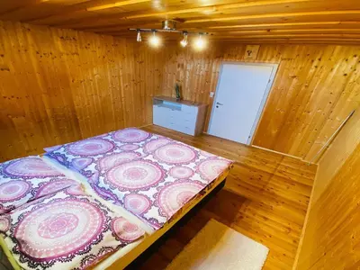 Ein Bett oder Betten in einem Zimmer der Unterkunft Wohnung in Salchau nahe Lachtal Skigebiet