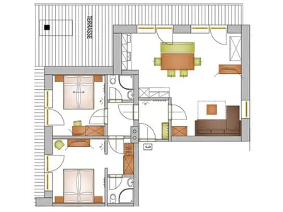 Grundriss der Unterkunft Appartement Schwab Ski in & Out