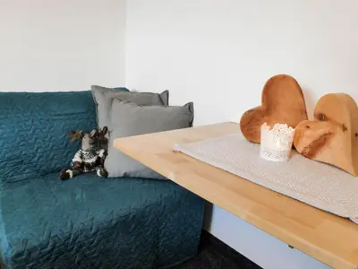 Ein Sitzbereich in der Unterkunft Haus Holzer