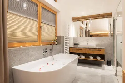 Ein Badezimmer in der Unterkunft Ferienlodge Edelstein