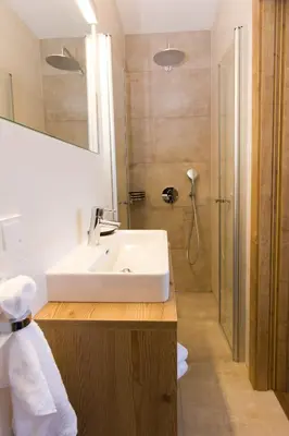 Ein Badezimmer in der Unterkunft Reinthalers
