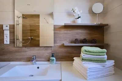 Ein Badezimmer in der Unterkunft Appartements Das Charlie
