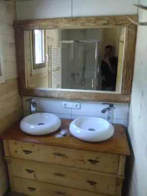 Ein Badezimmer in der Unterkunft Troadkasten Seinerzeit