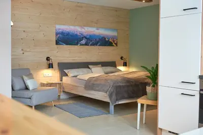 Ein Bett oder Betten in einem Zimmer der Unterkunft Appartement Eckwald Altenmarkt-Zauchensee