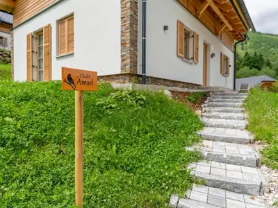 Ein Garten an der Unterkunft Chalet Amsel