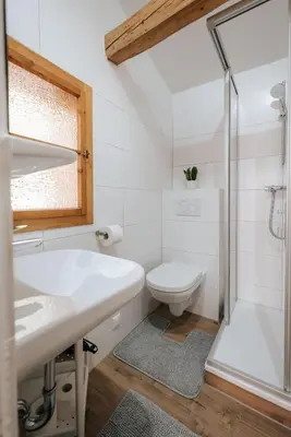 Ein Badezimmer in der Unterkunft Ferienhaus s Manz