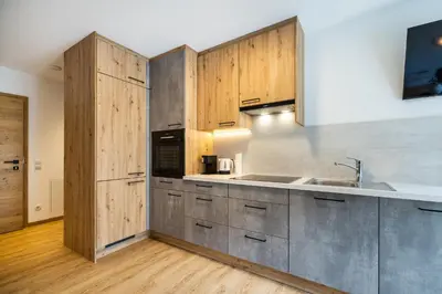 Küche/Küchenzeile in der Unterkunft Appartements Evers