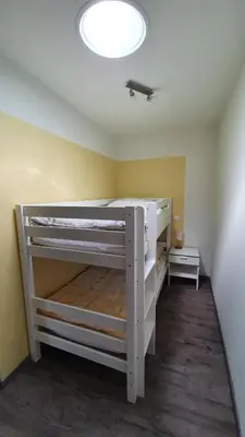 Ein Bett oder Betten in einem Zimmer der Unterkunft Ferienwohnung am Mondsee